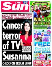 The Sun (UK) Newspaper Front Page for 9 August 2014