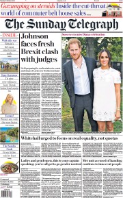 The Sunday Telegraph (UK) Newspaper Front Page for 10 October 2021