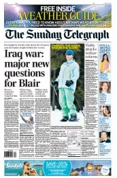The Sunday Telegraph (UK) Newspaper Front Page for 10 March 2013