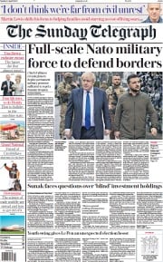 The Sunday Telegraph (UK) Newspaper Front Page for 10 April 2022