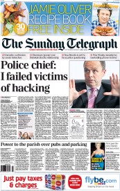 The Sunday Telegraph Newspaper Front Page (UK) for 10 July 2011