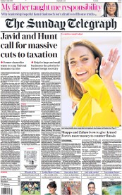 The Sunday Telegraph (UK) Newspaper Front Page for 10 July 2022