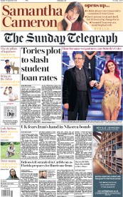 The Sunday Telegraph (UK) Newspaper Front Page for 10 September 2017