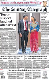 The Sunday Telegraph front page for 10 September 2023