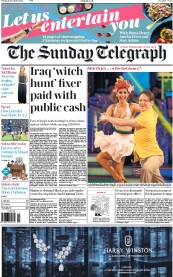 The Sunday Telegraph (UK) Newspaper Front Page for 11 December 2016