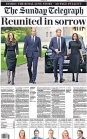 The Sunday Telegraph (UK) Newspaper Front Page for 11 September 2022