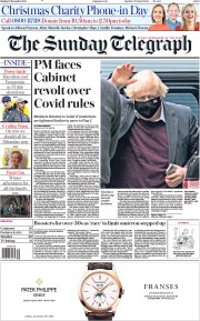 The Sunday Telegraph front page for 12 December 2021