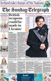 The Sunday Telegraph front page for 12 February 2023