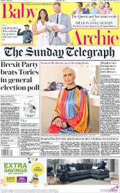 The Sunday Telegraph (UK) Newspaper Front Page for 12 May 2019