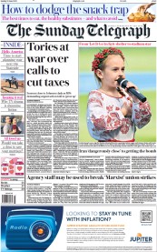 The Sunday Telegraph (UK) Newspaper Front Page for 12 June 2022