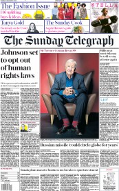 The Sunday Telegraph (UK) Newspaper Front Page for 13 September 2020