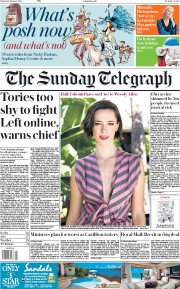 The Sunday Telegraph (UK) Newspaper Front Page for 14 January 2018
