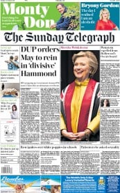 The Sunday Telegraph (UK) Newspaper Front Page for 15 October 2017