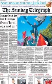 The Sunday Telegraph front page for 15 October 2023