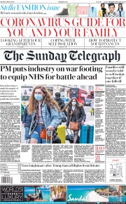The Sunday Telegraph (UK) Newspaper Front Page for 15 March 2020