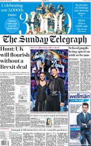 The Sunday Telegraph (UK) Newspaper Front Page for 16 December 2018