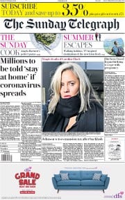 The Sunday Telegraph (UK) Newspaper Front Page for 16 February 2020