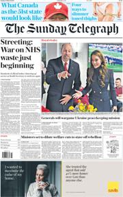 The Sunday Telegraph front page for 16 March 2025