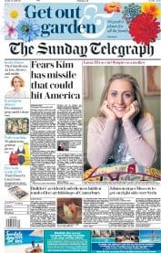 The Sunday Telegraph (UK) Newspaper Front Page for 16 April 2017