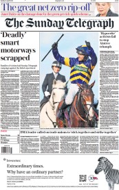 The Sunday Telegraph front page for 16 April 2023