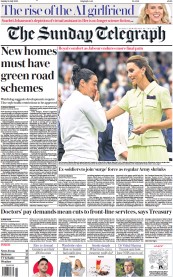 The Sunday Telegraph front page for 16 July 2023