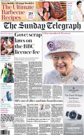 The Sunday Telegraph (UK) Newspaper Front Page for 16 August 2015