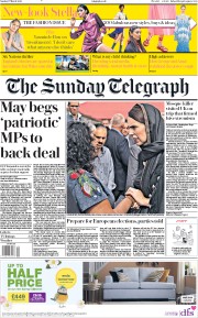 The Sunday Telegraph (UK) Newspaper Front Page for 17 March 2019