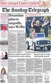 The Sunday Telegraph (UK) Newspaper Front Page for 17 April 2022