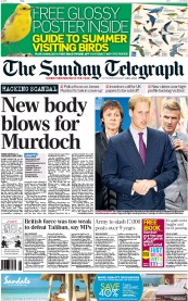 The Sunday Telegraph Newspaper Front Page (UK) for 17 July 2011
