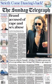 The Sunday Telegraph front page for 17 September 2023
