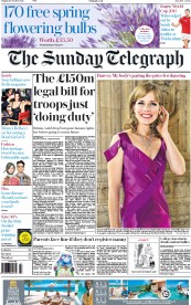 The Sunday Telegraph (UK) Newspaper Front Page for 18 October 2015