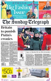 The Sunday Telegraph (UK) Newspaper Front Page for 18 March 2018