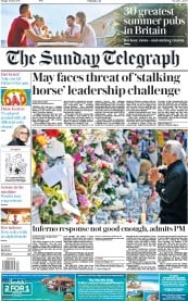 The Sunday Telegraph (UK) Newspaper Front Page for 18 June 2017