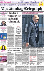 The Sunday Telegraph (UK) Newspaper Front Page for 18 July 2021