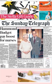 The Sunday Telegraph (UK) Newspaper Front Page for 19 November 2017