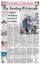 The Sunday Telegraph front page for 19 June 2022
