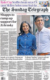The Sunday Telegraph front page for 1 October 2023