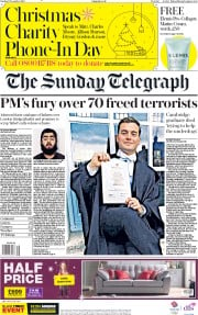 The Sunday Telegraph (UK) Newspaper Front Page for 1 December 2019