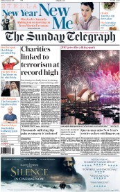 The Sunday Telegraph (UK) Newspaper Front Page for 1 January 2017