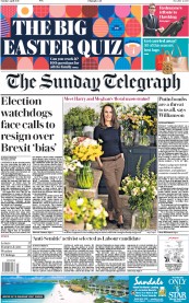 The Sunday Telegraph (UK) Newspaper Front Page for 1 April 2018