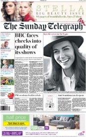 The Sunday Telegraph (UK) Newspaper Front Page for 1 May 2016
