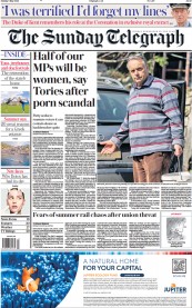 The Sunday Telegraph (UK) Newspaper Front Page for 1 May 2022