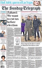 The Sunday Telegraph (UK) Newspaper Front Page for 20 November 2022