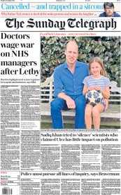 The Sunday Telegraph front page for 20 August 2023