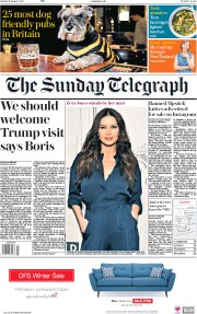 The Sunday Telegraph (UK) Newspaper Front Page for 21 January 2018