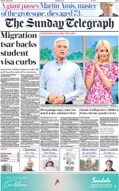 The Sunday Telegraph (UK) Newspaper Front Page for 21 May 2023