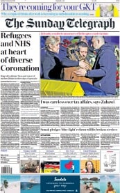 The Sunday Telegraph (UK) Newspaper Front Page for 22 January 2023