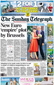 The Sunday Telegraph Newspaper Front Page (UK) for 23 October 2011