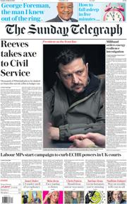 The Sunday Telegraph front page for 23 March 2025