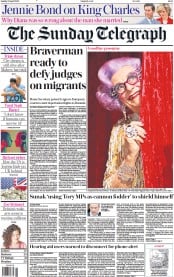 The Sunday Telegraph (UK) Newspaper Front Page for 23 April 2023